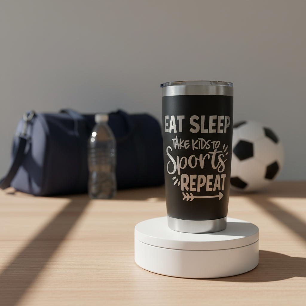 Personalized Soccer Mom Tumbler – Custom Name & Number
