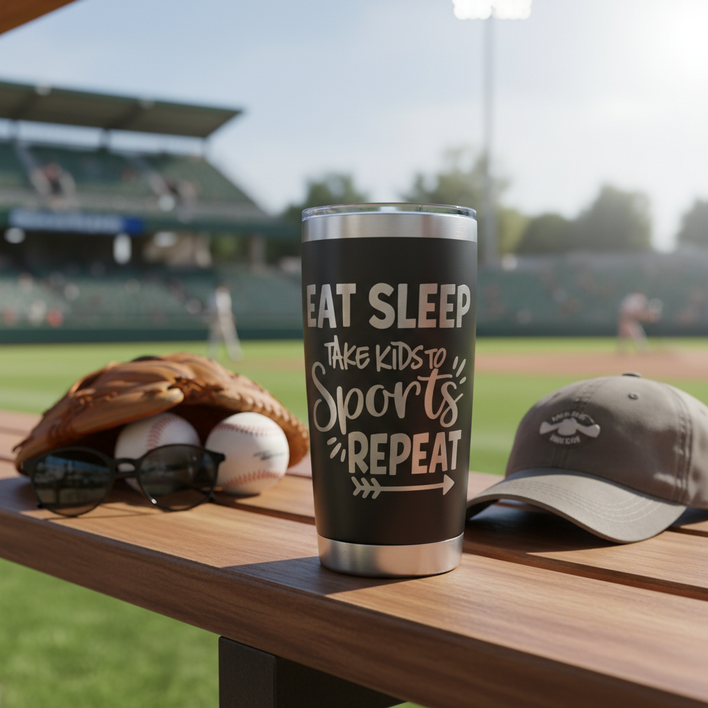 Baseball Mom Personalized Stainless Steel Tumbler – Custom Name & Number